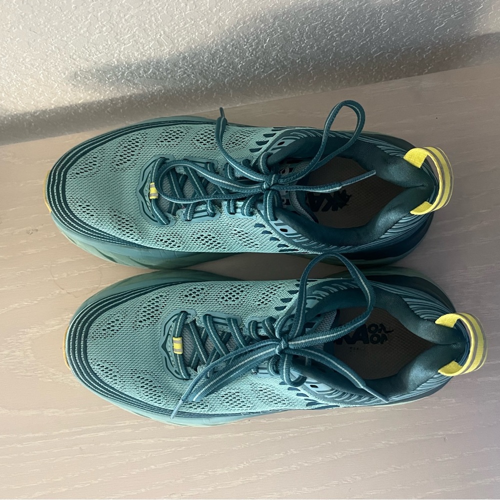 Hoka Teal Bondi 6 Athletic Shoes - Picture 2 of 6